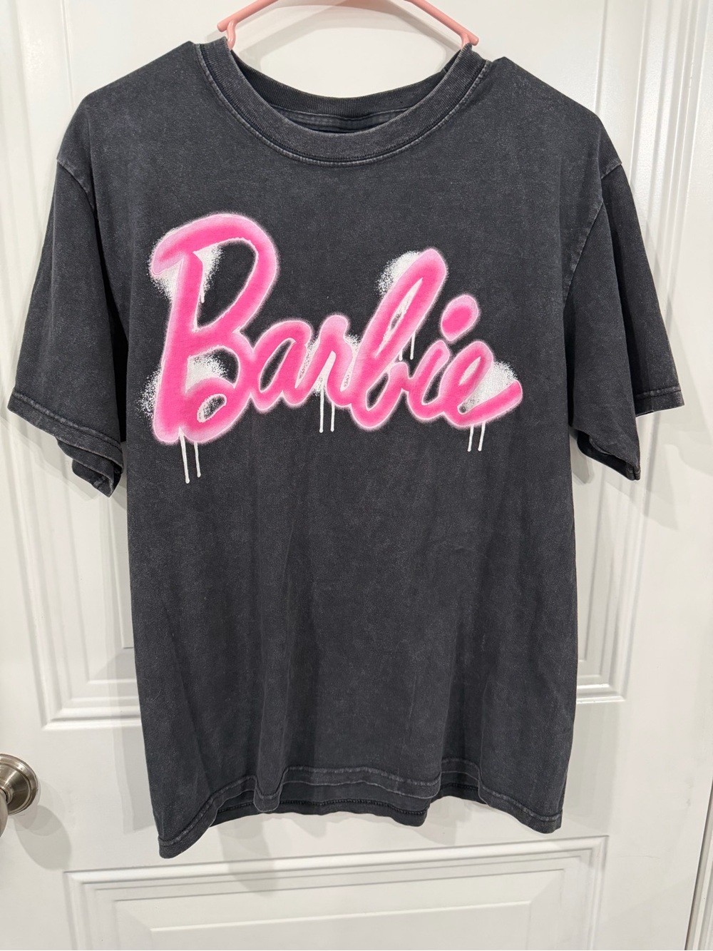 Barbie Logo Tee - black with Pink Graphic